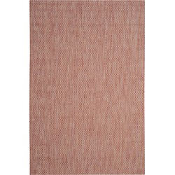 Safavieh Contemporary Indoor/Outdoor Woven Area Rug, Courtyard Collection, CY8521, in Red & Beige, 201 X 290 cm