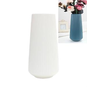 Huismerk Eenvoudige plastic vaas droog en nat bloemstuk container (Melk Wit)