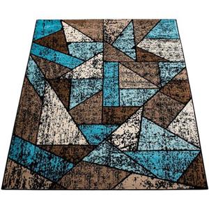 pacohome Paco Home - Teppich Wohnzimmer Geometrisches Muster Kurzflor Modern In Blau Beige Braun 240x340 cm