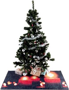 Teppich Christmas 1226, Sehrazat, rechteckig, Höhe: 5 mm, Weihnachten, waschbar, Unterlage Weihnachtsbaum