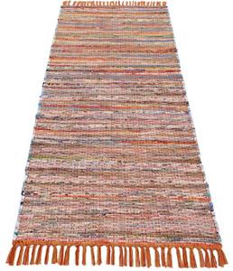 carpetfine Vloerkleed Kelim Chindi met de hand geweven tweezijdig te gebruiken kleed met franje, ook in loperafmetingen