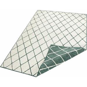 NORTHRUGS Teppich "Malaga Wendeteppich", rechteckig, In-und Outdoor geeignet, Robust, Pflegeleicht, Flachgewebe
