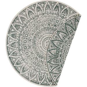 freundin Home Collection Teppich "Lilja", rund, In-und Outdoor geeignet, Mandala, Pflegeleicht, Flachgewebe, Wendbar