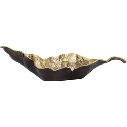 PTMD Collection PTMD Ycee Brass casted alu leaf bowl gold inside S