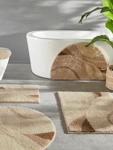 Webschatz Badematte rund 'Delhi'  Beige