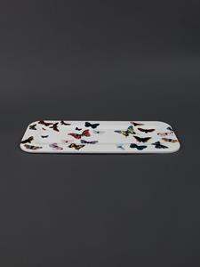 Fornasetti 'butterfly's on white' Tray - Wit