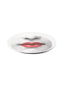 Fornasetti lips printed plate - Wit