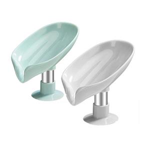 Aikidio Seifenhalter 2 Stück Seifenschalen für die Dusche In BläTterform(Grün und Grau), 2-St.