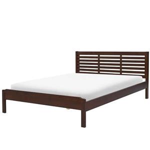 Beliani CARNAC Bed Donkere houtkleur 160x200