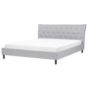 Beliani SAVERNE Bed Grijs 180x200