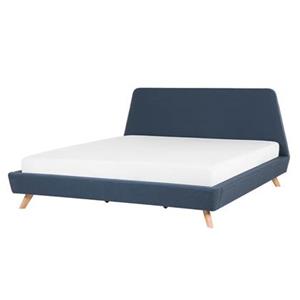 Beliani VIENNE Bed Blauw 180x200