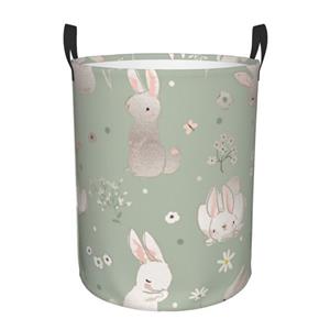 Celya Wäschekorb Aufbewahrungsbehälter Wasserdichte Polyester, Mit Little Rabbit Pattern