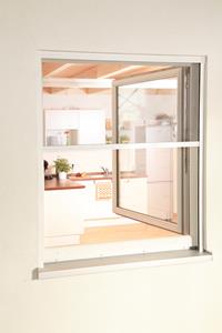 Hecht International Insektenschutzrollo SMART, transparent, für Fenster, weiß/anthrazit, BxH: 160x160 cm