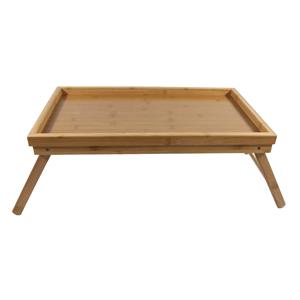 1x Bamboe ontbijt op bed dienbladen/tafeltjes 50 x 30 cm -