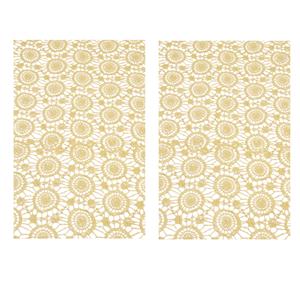 Lesli Living Set van 2x stuks tafellopers extra dik beige antislip 150 x cm -