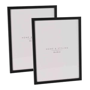 Home & Styling 2x Stuks Kunststof fotolijsten geschikt voor een foto van 30 x cm -