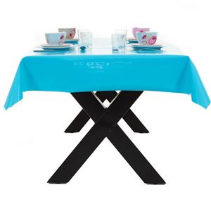 Buiten tafelkleed/tafelzeil turquoise blauw x 200 cm rechthoekig -