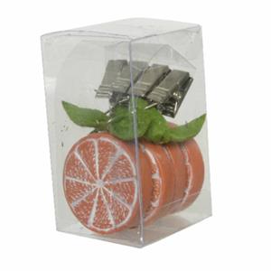 Decoris 12x Sinaasappels tafelkleedgewichtjes fruit thema -
