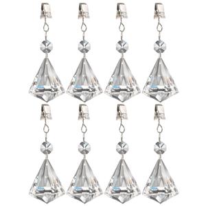 Patifix 16x stuks tafelkleedgewichtjes kristallen diamant glas -