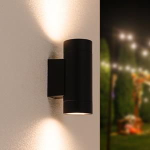 HOFTRONIC™ Cali dimbare LED wandlamp - GU10 excl. lichtbron - Up & Down light - Voor binnen en buiten - Dubbelzijdig - Zwart