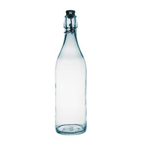 Bormioli Rocco 1x Glazen limonadeflessen/waterflessen transparant 1 liter rond -