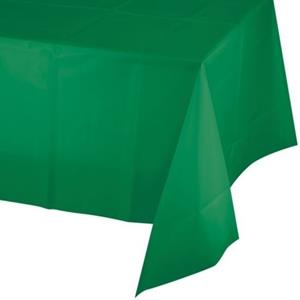 Merkloos Tafelkleed groen 137 x 274 cm plastic -