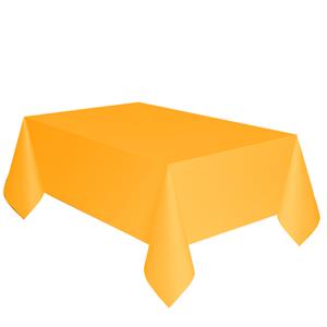 Merkloos Geel papieren tafelkleed 137 x 274 cm -