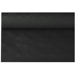 Haza Zwart papieren tafellaken/tafelkleed 800 x 118 cm op rol -