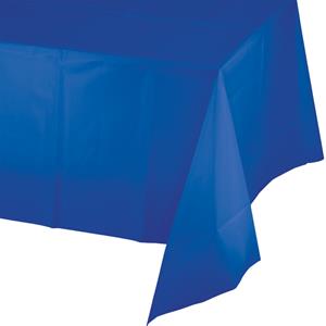 2x stuks tafelkleed blauw 274 x 137 cm -