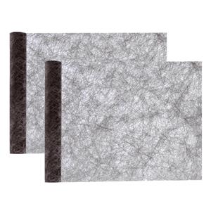 Santex Tafelloper op rol - 2x - zwart - 30 x 500 cm - non woven polyester -