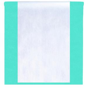 Santex Feest tafelkleed met tafelloper - op rol - azuurblauw/wit - 10 meter -