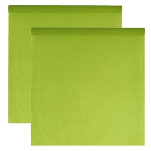 Santex Feest tafelkleed op rol - 2x - groen - 120 cm x 10 m - non woven polyester -
