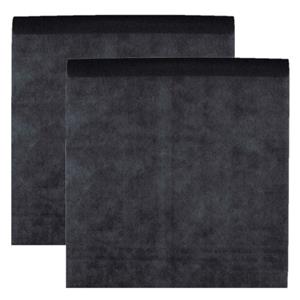 Santex Feest tafelkleed op rol - 2x - zwart - 120 cm x 10 m - non woven polyester -