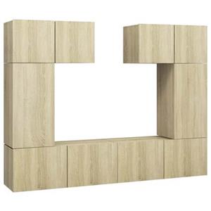 vidaXL Kleiderschrank 6-tlg TV-Schrank-Set Sonoma-Eiche Spanplatte