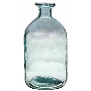 Bellatio Design Bloemenvaas - helder - transparant gerecycled glas - D11 x H21 cm -