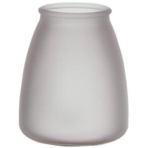 Bellatio Design Bloemenvaas - grijs - mat glas - D13 x H15 cm -