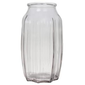 Bellatio Design Bloemenvaas - helder transparant glas - D12 x H22 cm -