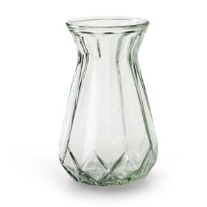 Jodeco Bloemenvaas - helder/transparant glas - H15 x D10 cm -