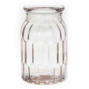 Bellatio Design Bloemenvaas - helder - transparant glas - D12 x H18 cm -