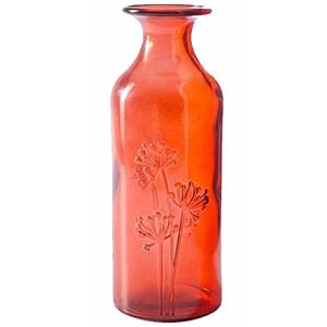 Paperdesign Rode fles vaas 7 x 19 cm glas -