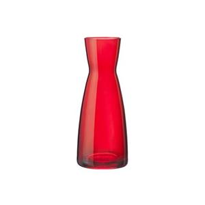 Karaf vorm bloemen vaas rood glas 20.5 cm -