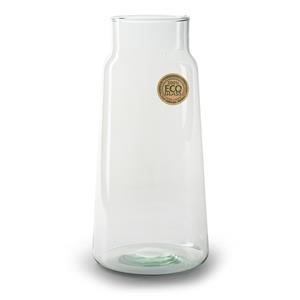 Jodeco Bloemenvaas - Eco glas transparant - H30 x D14.5 cm -