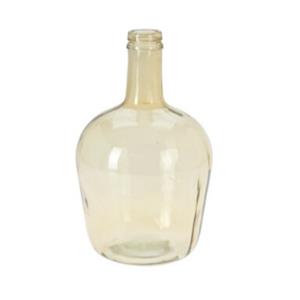 H&S Collection Bloemenvaas San Remo - Gerecycled glas - geel transparant - D19 x H30 cm -