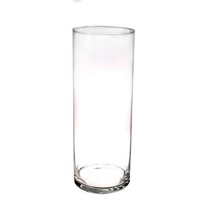 Bellatio Hoge cilinder vaas/vazen van glas x 15 cm -
