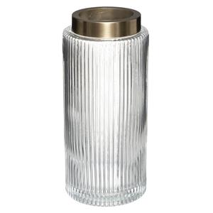 Atmosphera bloemenvaas - Elegance - Cilinder vorm - transparant - glas - H26 x D12 cm -