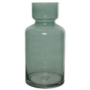 Decoris Groene vazen/bloemenvaas 6 liter van glas 15 x 30 cm -