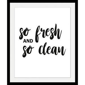 Queence Wanddecoratie Fresh & clean in 3 maten, ingelijst