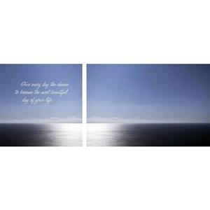 Queence Artprint op linnen Day of your life set van 2 (set)