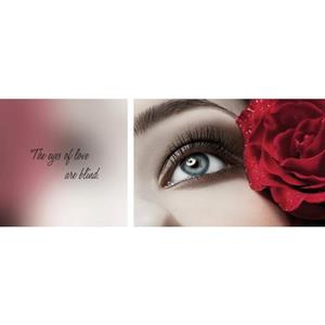 Queence Artprint op linnen Eyes set van 2 (set)