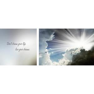 Queence Artprint op linnen Dream set van 2 (set)